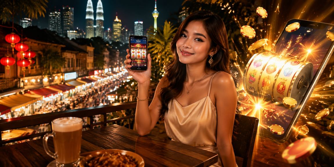 Skrin permainan slot dan meja kasino di Kuala Lumpur Malaysia